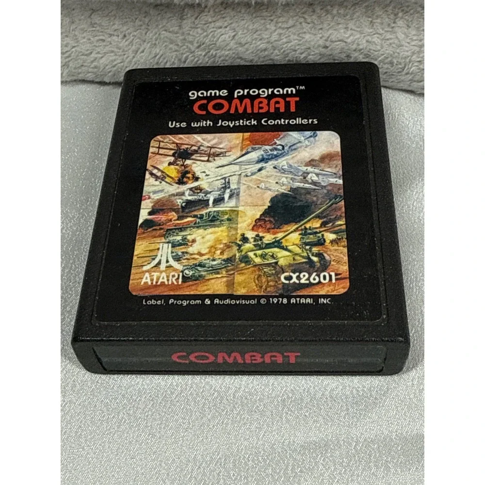 Atari Combat Video Game Cartridge Black CX2601 Vintage 2600 Retro 1978